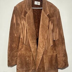 Brown Suede Fringe Jacket